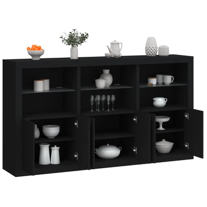 Skænk Med Led-Lys 181,5X37X100 Cm Etræsfarve