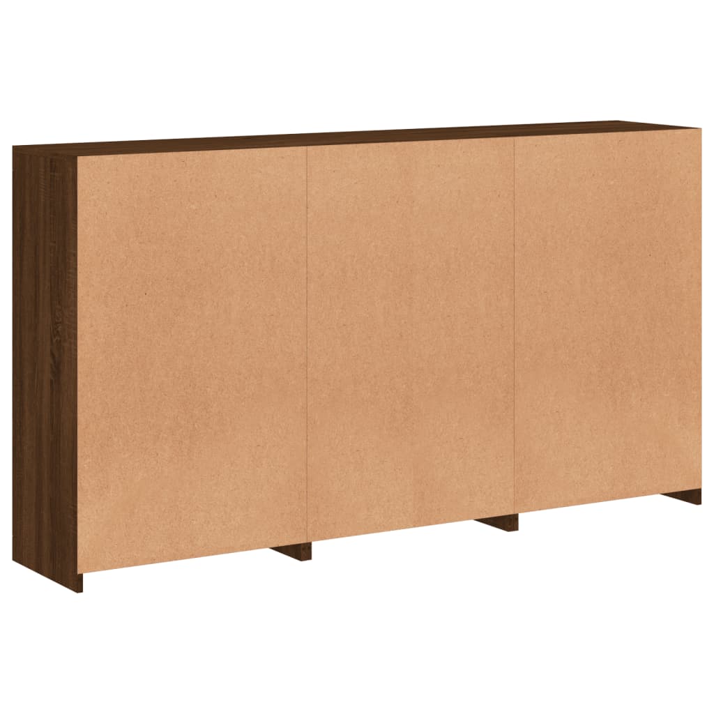 Skænk Med Led-Lys 181,5X37X100 Cm Etræsfarve