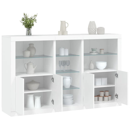 Skænk Med Led-Lys 162X37X100 Cm Etræsfarve
