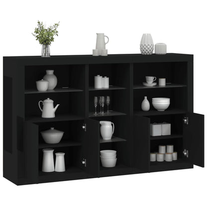 Skænk Med Led-Lys 162X37X100 Cm Etræsfarve