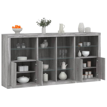 Skænk Med Led-lys 202x37x100 Cm