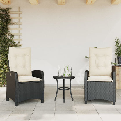 Bistrosæt Til Haven 3 Dele Med Hynder Polyrattan - Billede 3
