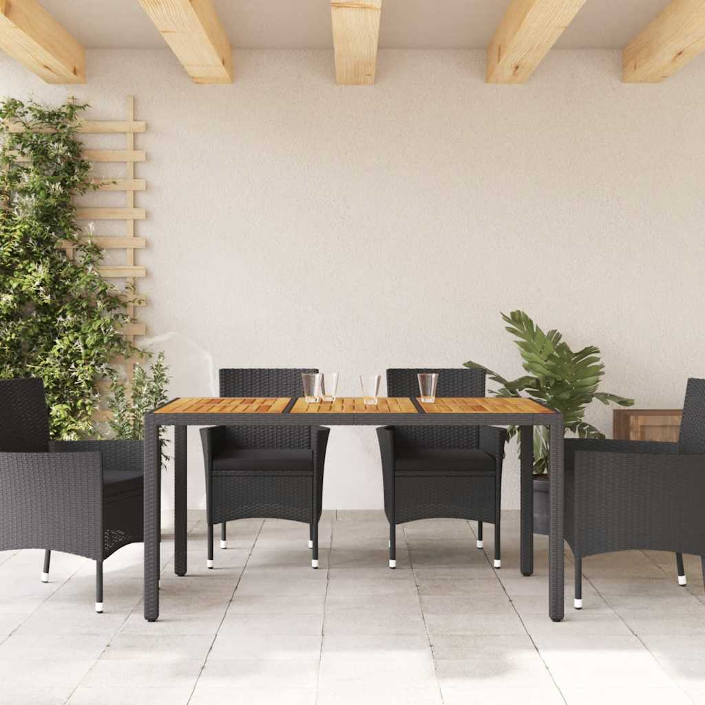 Havebord Akacietræ Og Polyrattan - Billede 3