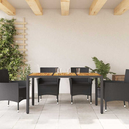 Havebord Akacietræ Og Polyrattan - Billede 3