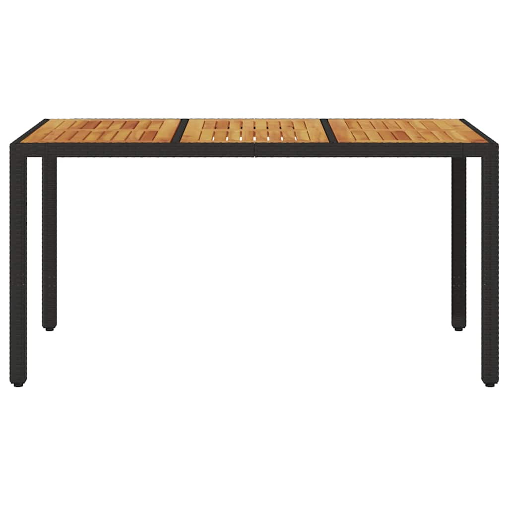 Havebord Akacietræ Og Polyrattan - Billede 4