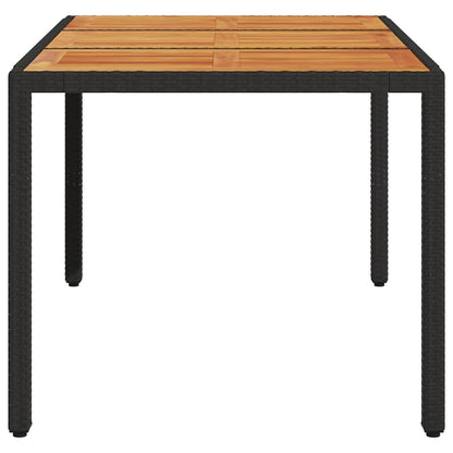 Havebord Akacietræ Og Polyrattan - Billede 5