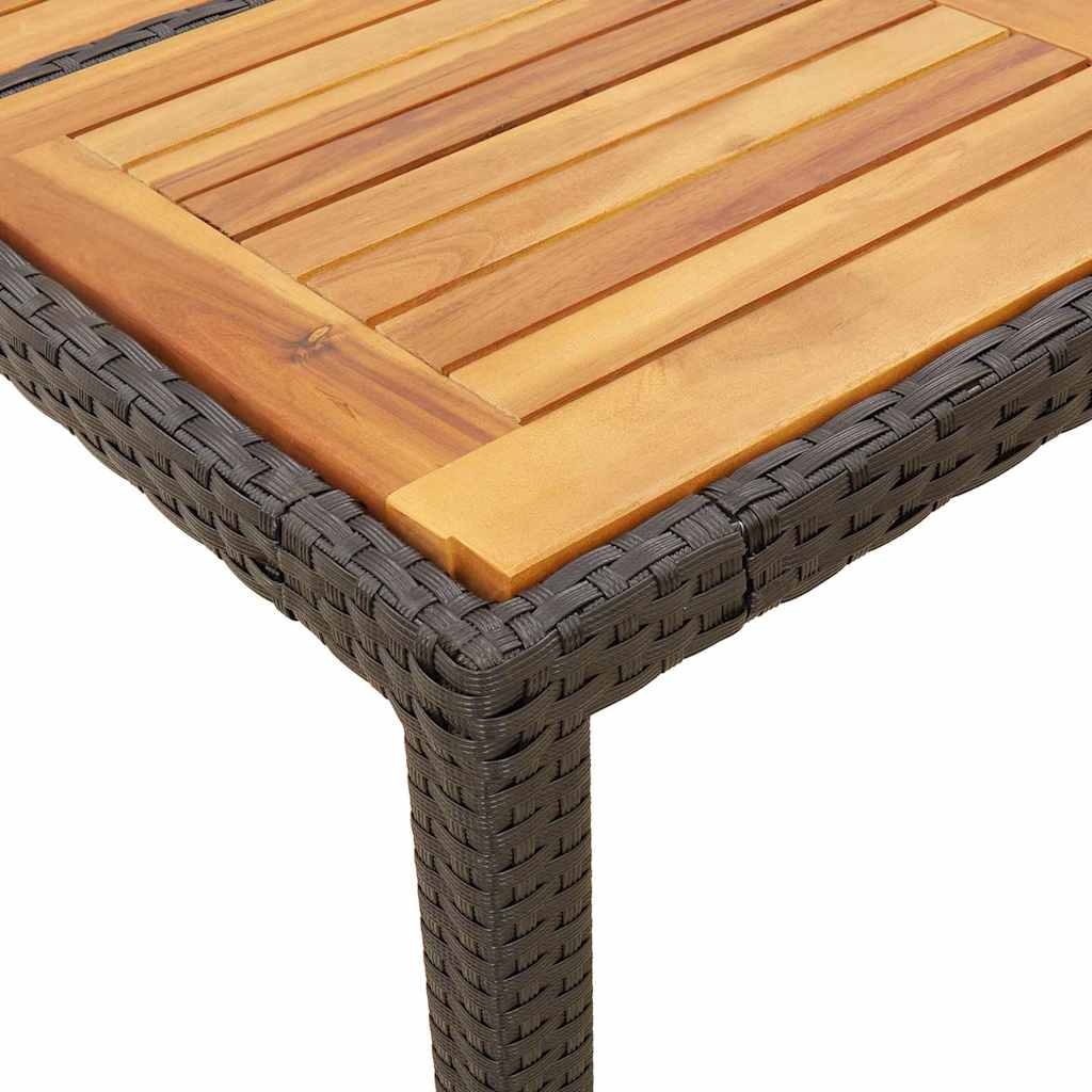 Havebord Akacietræ Og Polyrattan - Billede 8