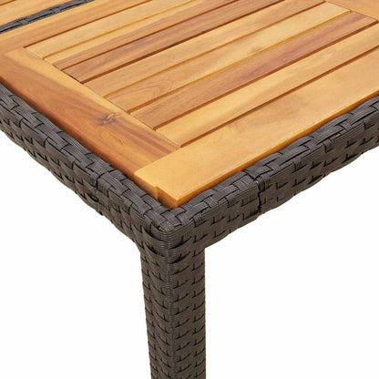 Havebord Akacietræ Og Polyrattan - Billede 8