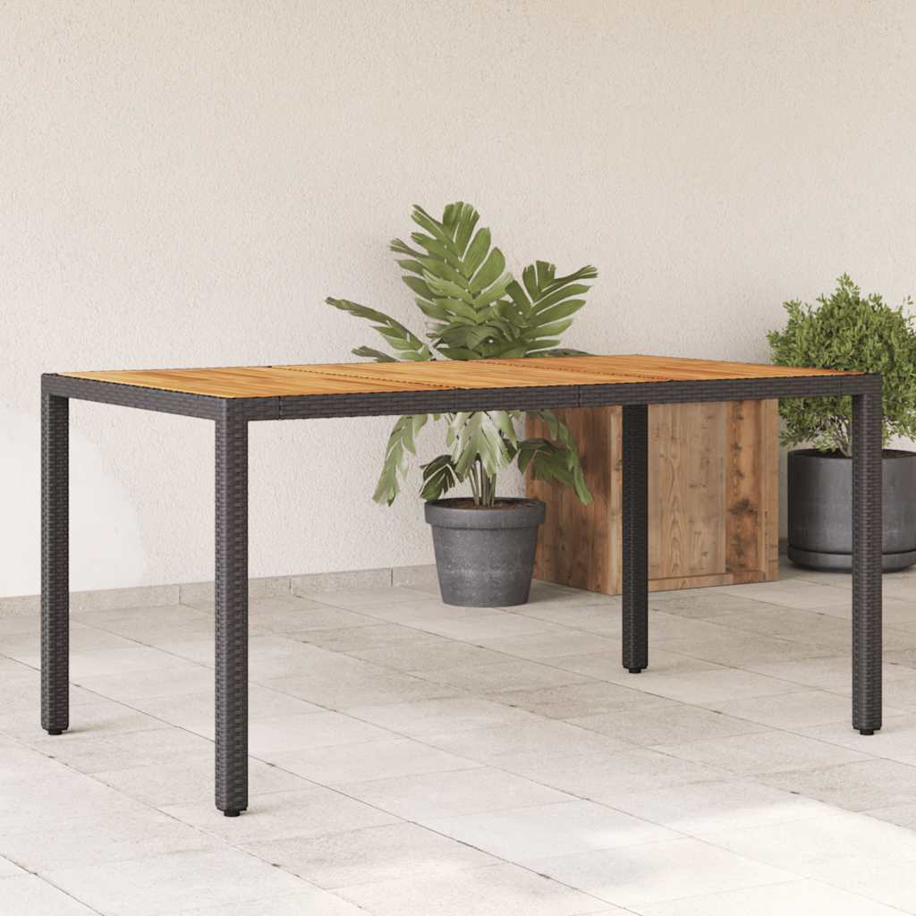Havebord Akacietræ Og Polyrattan - Hovedbillede
