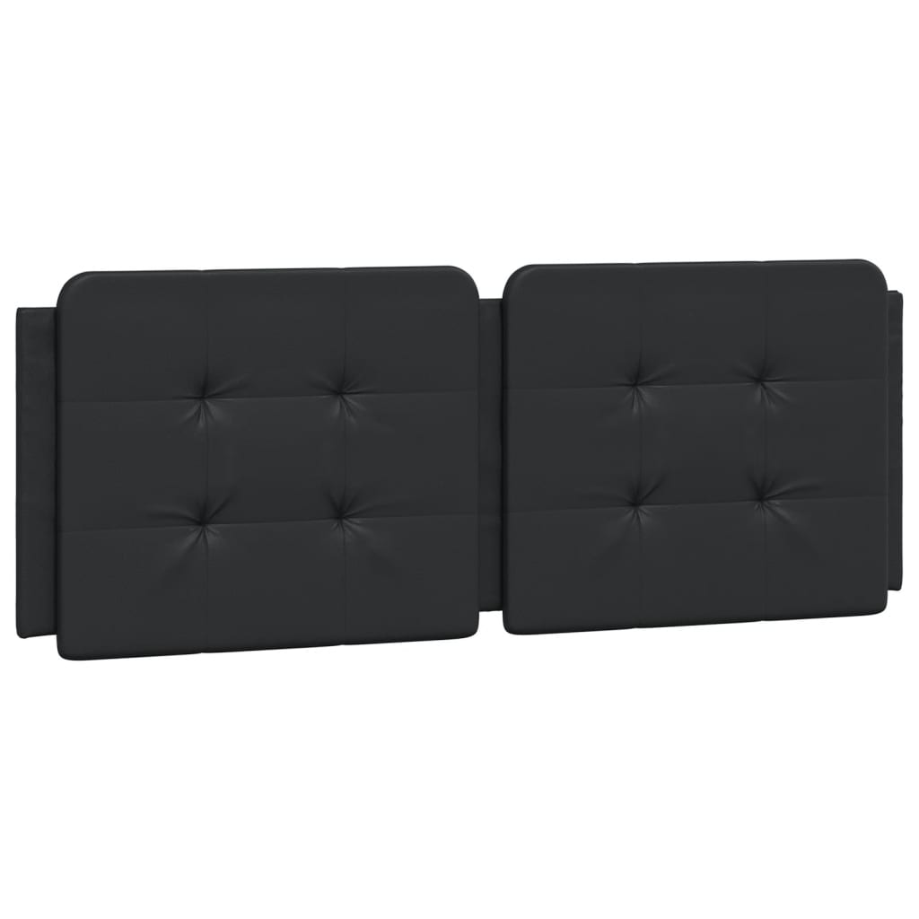 Gavlpude 137 Cm Kunstlæder Sort - Billede 2