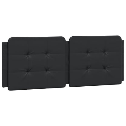 Gavlpude 137 Cm Kunstlæder Sort - Billede 2