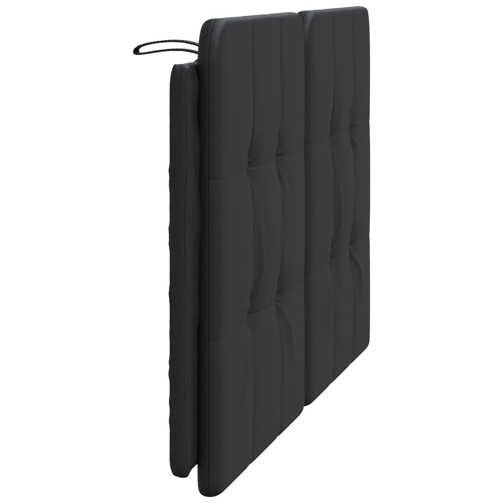 Gavlpude 137 Cm Kunstlæder Sort - Billede 5