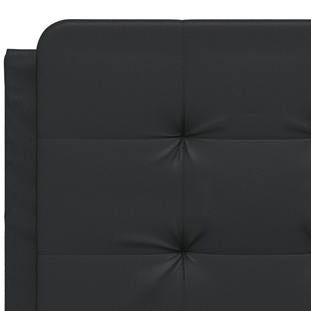 Gavlpude 137 Cm Kunstlæder Sort - Billede 7