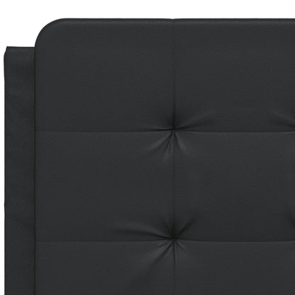 Gavlpude 137 Cm Kunstlæder Sort - Billede 7