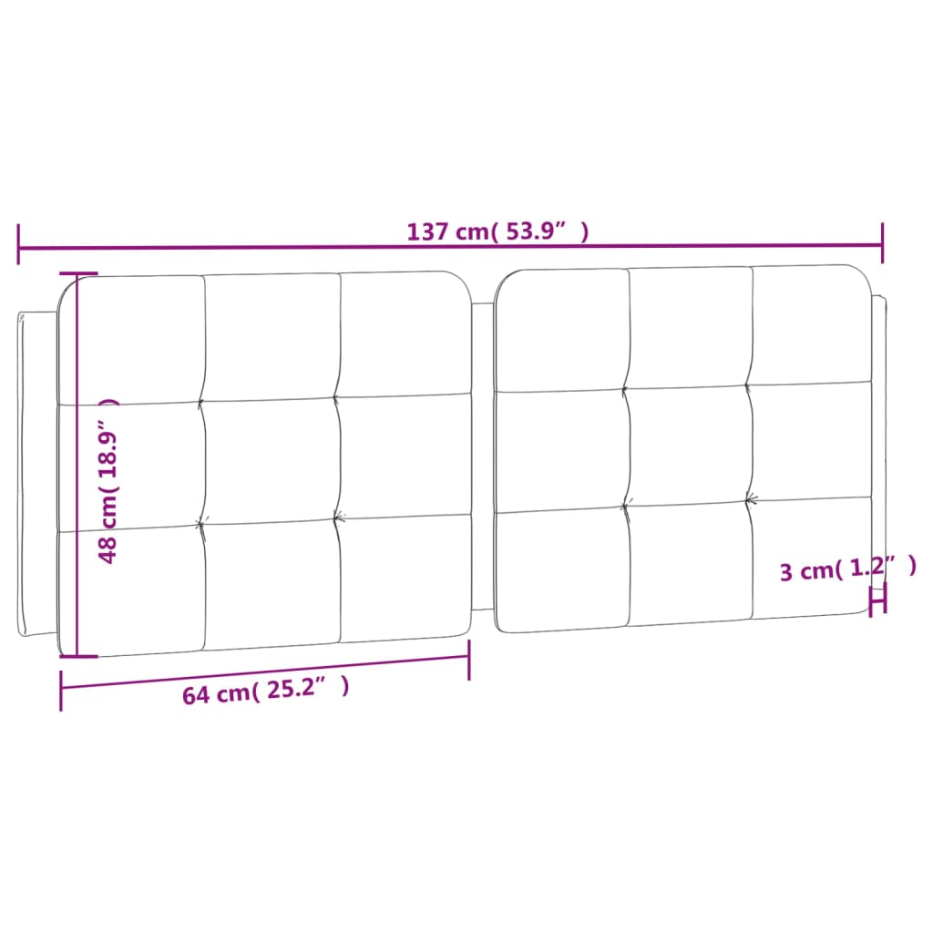 Gavlpude 137 Cm Kunstlæder Sort - Billede 9