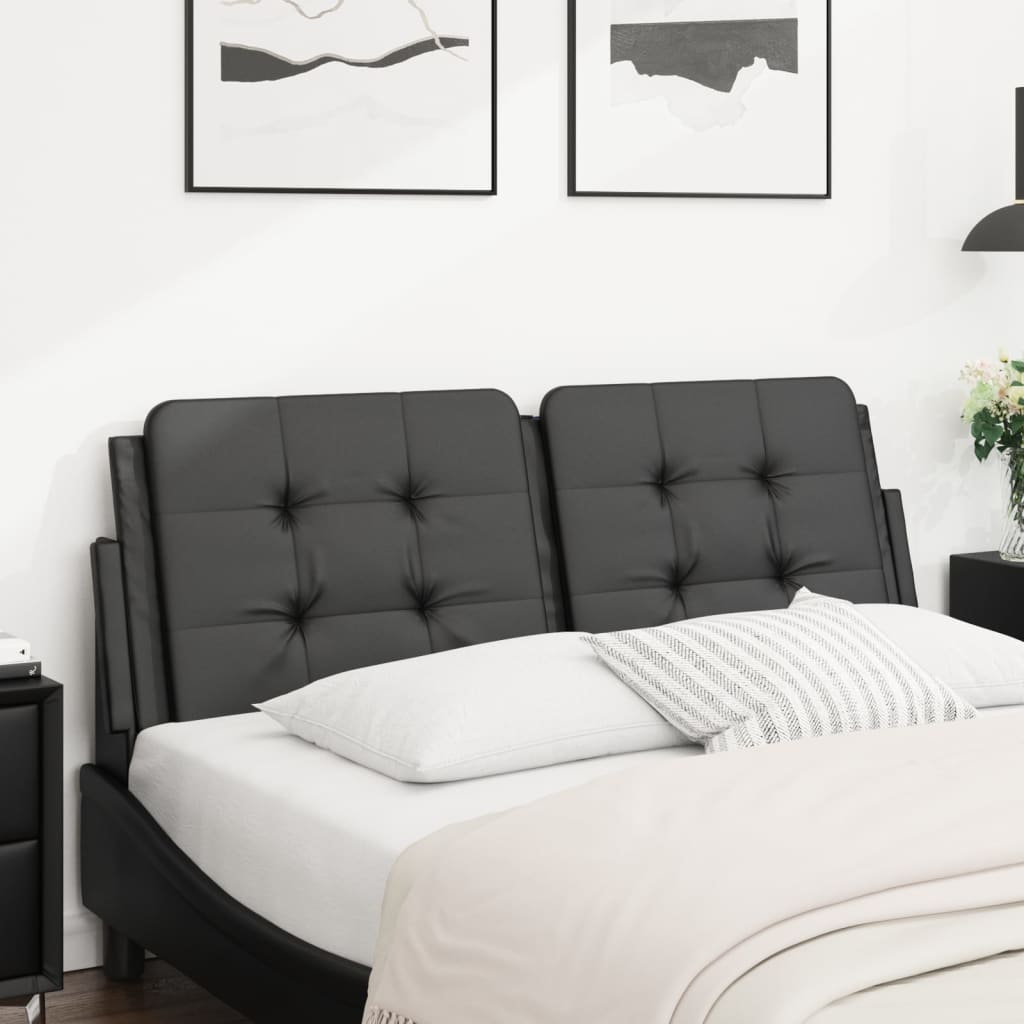 Gavlpude 137 Cm Kunstlæder Sort - Hovedbillede