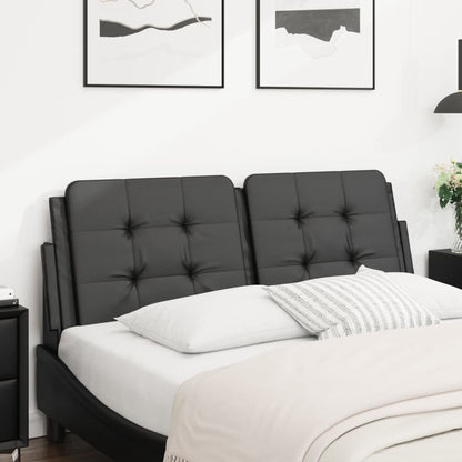 Gavlpude 137 Cm Kunstlæder Sort - Hovedbillede