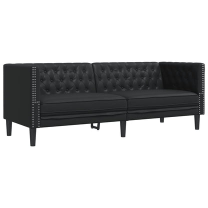 3-Personers Chesterfield-Sofasæt Kunstlæder