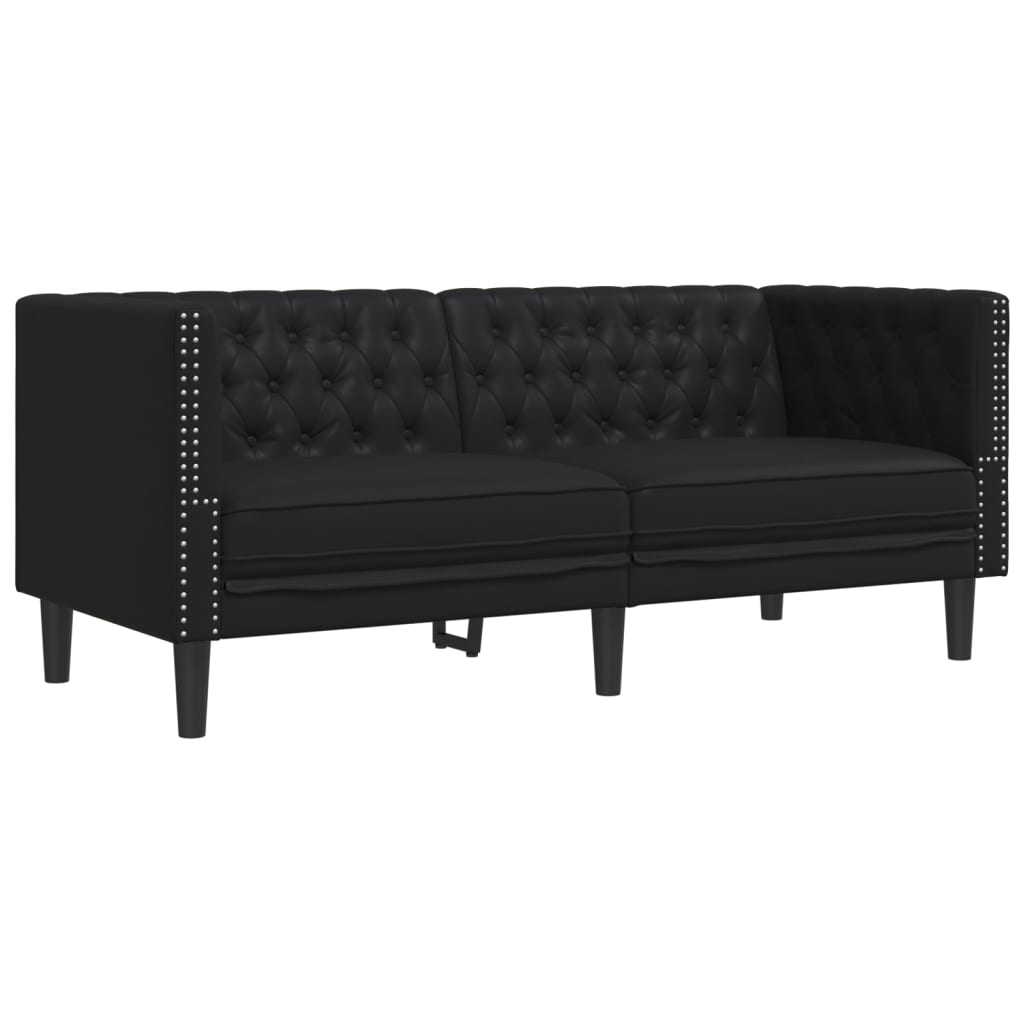 3-Personers Chesterfield-Sofasæt Kunstlæder