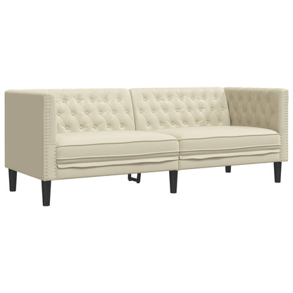 3-Personers Chesterfield-Sofasæt Kunstlæder