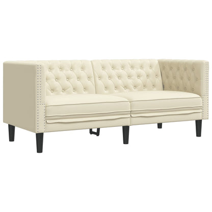 3-Personers Chesterfield-Sofasæt Kunstlæder
