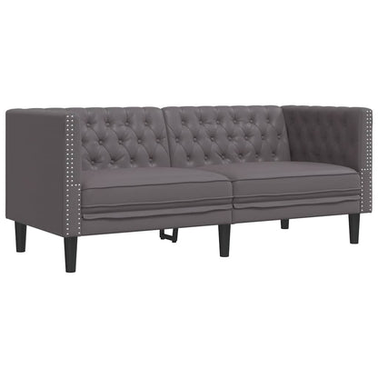 3-Personers Chesterfield-Sofasæt Kunstlæder