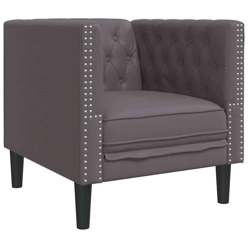 3-Personers Chesterfield-Sofasæt Kunstlæder