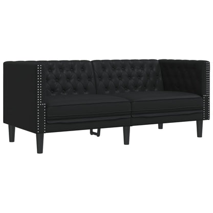 2-Personers Chesterfield-Sofa Kunstlæder