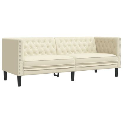 2-Personers Chesterfield-Sofa Kunstlæder