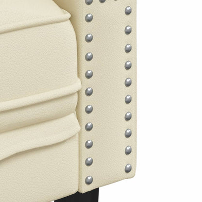 2-Personers Chesterfield-Sofa Kunstlæder