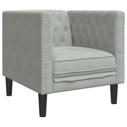 Chesterfield-Sofa Med Puder Fløjl