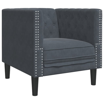 Chesterfield-Sofa Med Puder Fløjl