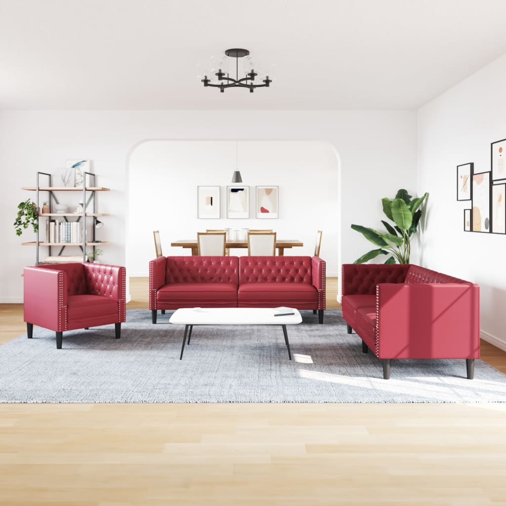 Chesterfield-Sofa Med Puder Fløjl