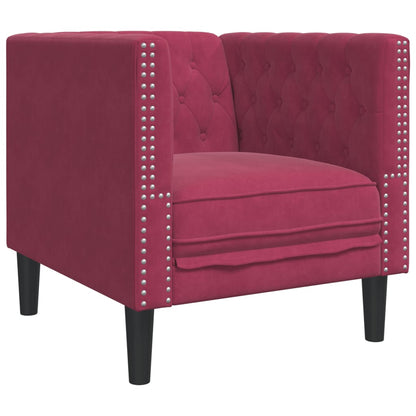 Chesterfield-Sofa Med Puder Fløjl