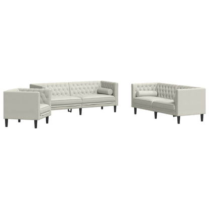 Chesterfield-Sofa Med Puder Fløjl