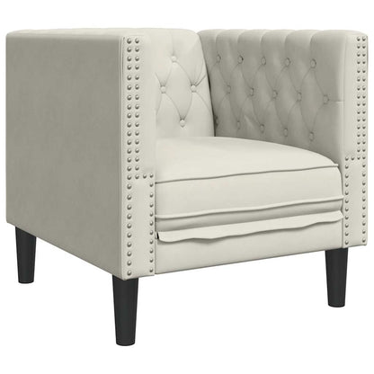 Chesterfield-Sofa Med Puder Fløjl