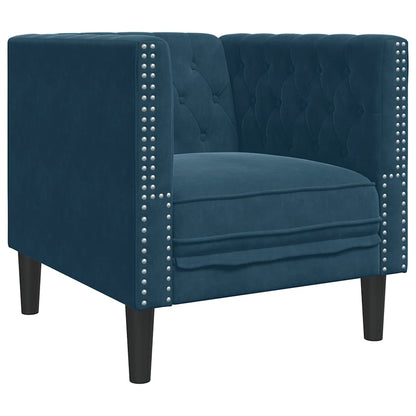 Chesterfield-Sofa Med Puder Fløjl
