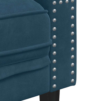 Chesterfield-Sofa Med Puder Fløjl