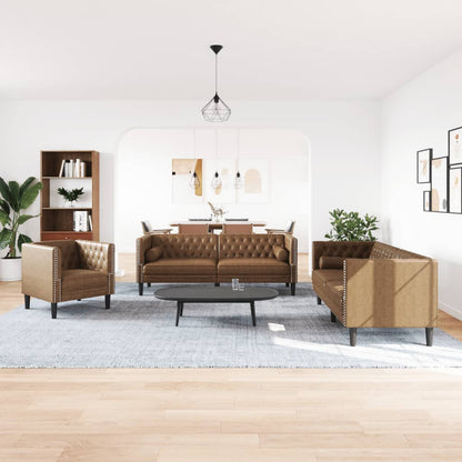 Chesterfield-Sofa Med Puder Fløjl