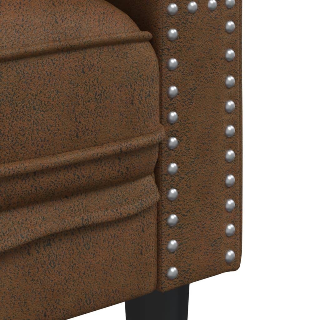 Chesterfield-Sofa Med Puder Fløjl