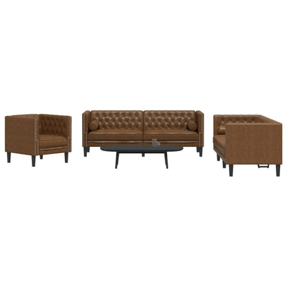 Chesterfield-Sofa Med Puder Fløjl