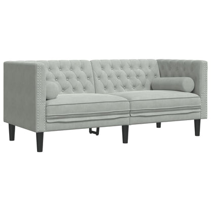 Chesterfield-Sofa Med Puder Fløjl