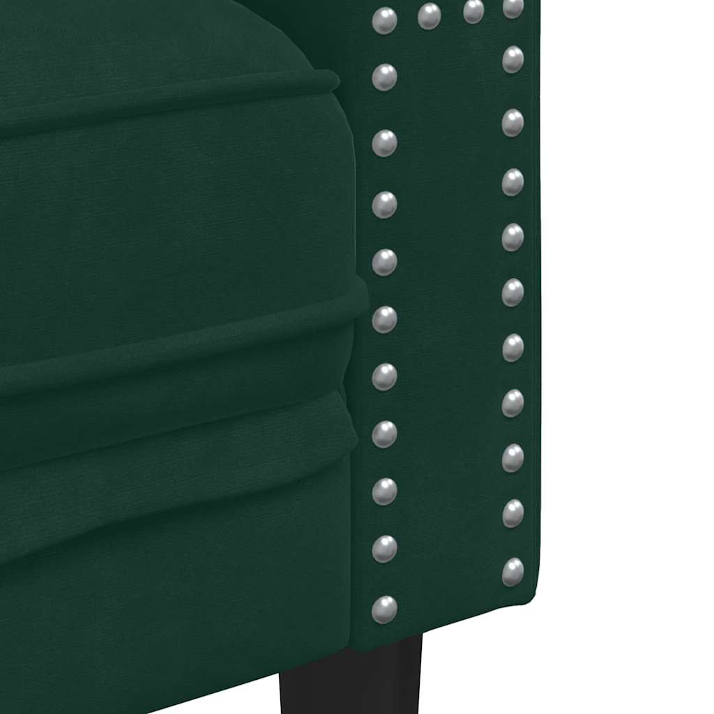 Chesterfield-Sofa Med Puder Fløjl