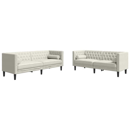 Chesterfield-Sofa Med Puder Fløjl