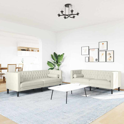 Chesterfield-Sofa Med Puder Fløjl