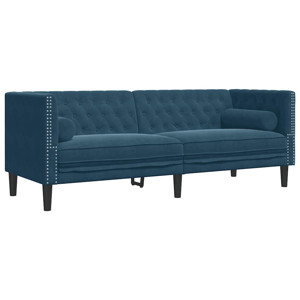 Chesterfield-sofasæt Med Puder Fløjl - Billede 4