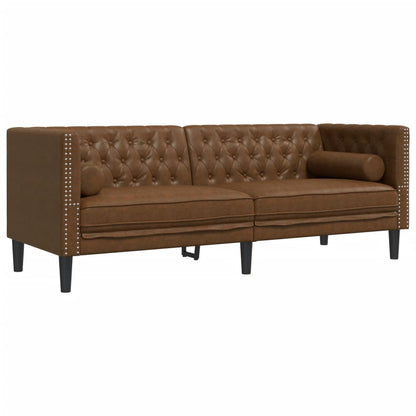 Chesterfield-Sofa Med Puder Fløjl