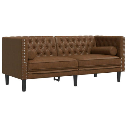 Chesterfield-Sofa Med Puder Fløjl