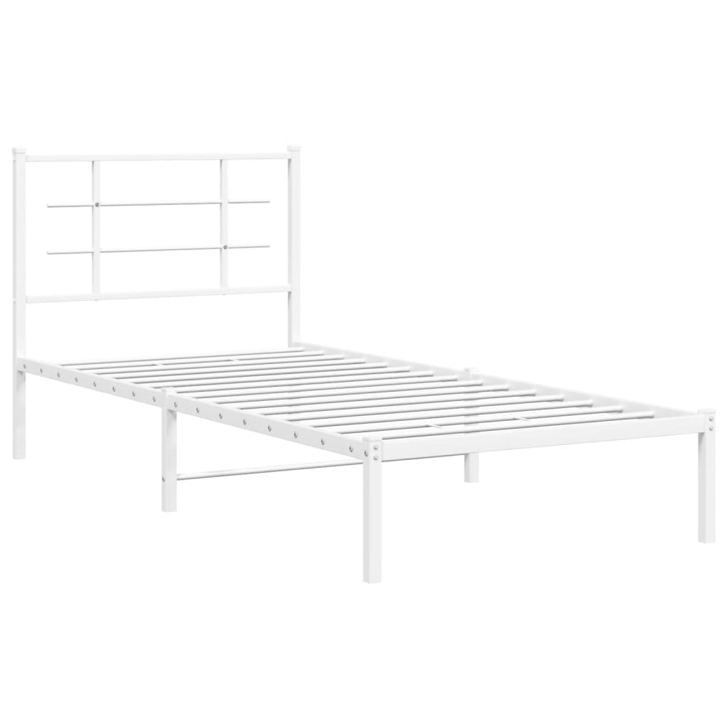 Sengeramme Med Sengegavl 90x200 Cm Metal - Billede 3