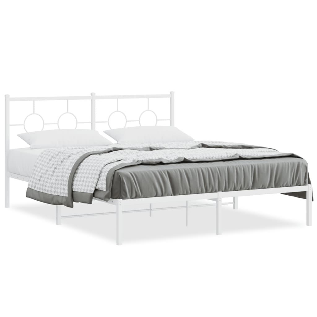 Sengeramme Med Sengegavl 160x200 Cm Metal - Billede 2